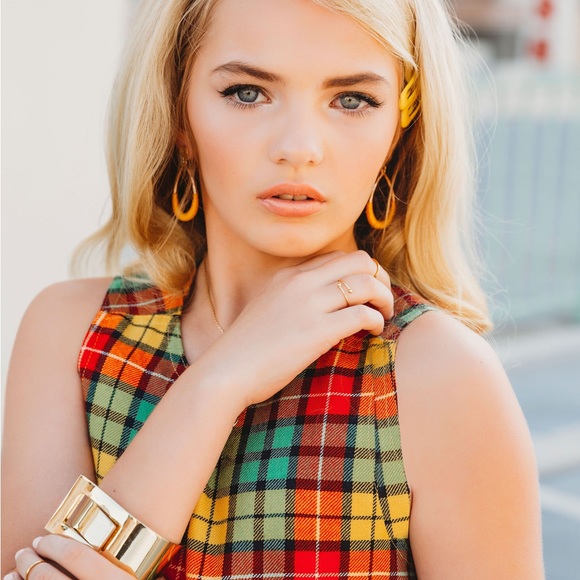 VINTAGE VERSACE: Plaid Mod Dress - Picture 7 of 10